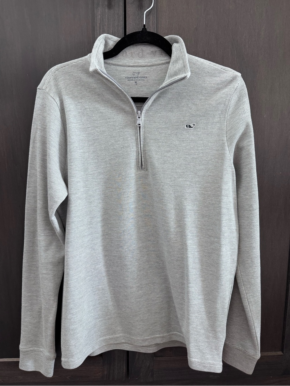 NWOT Vineyard Vines Boys XL Light Gray Quarter-Zip Pullover